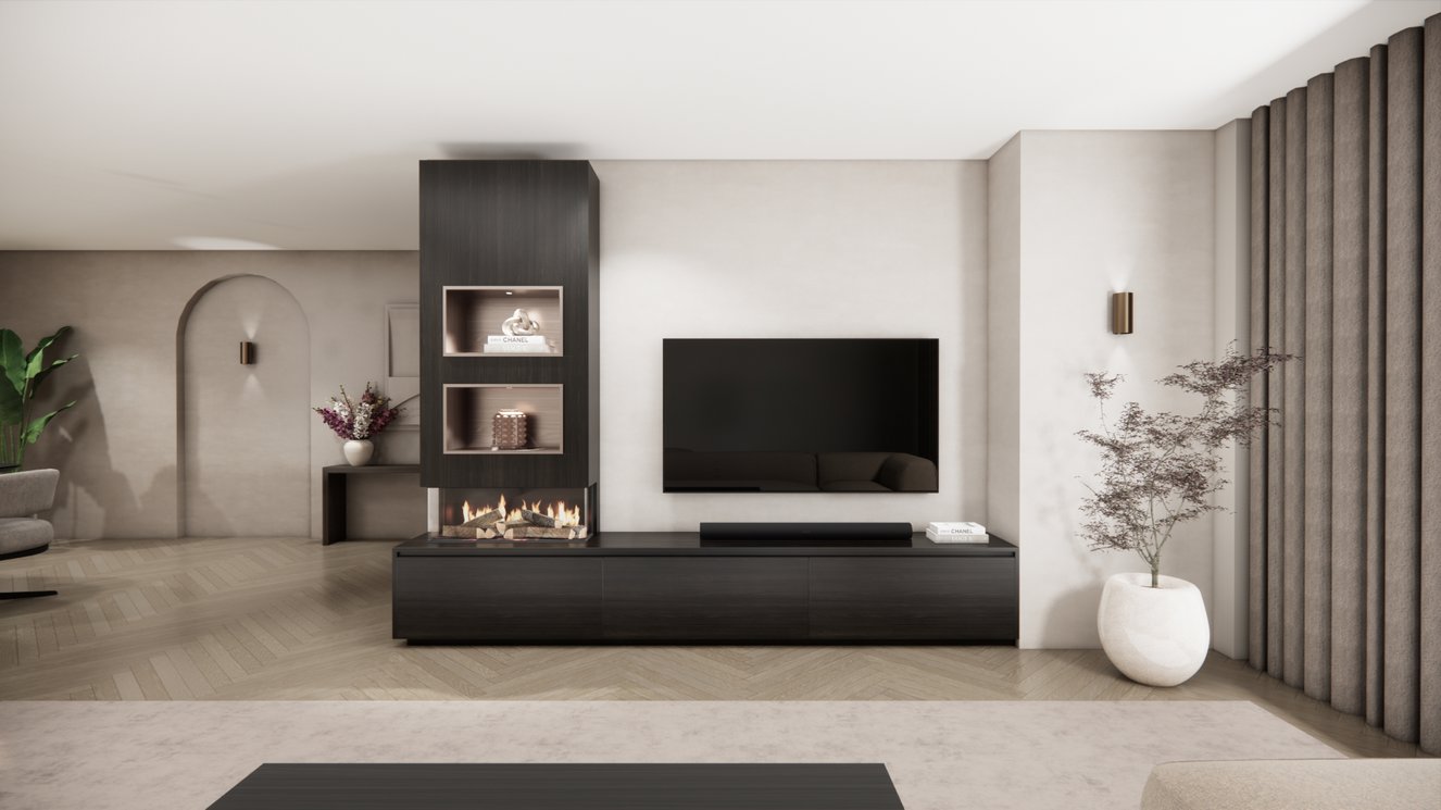 Tv-Meubel	Mason British	Fires	870 3-kleppen Chimney Excellent