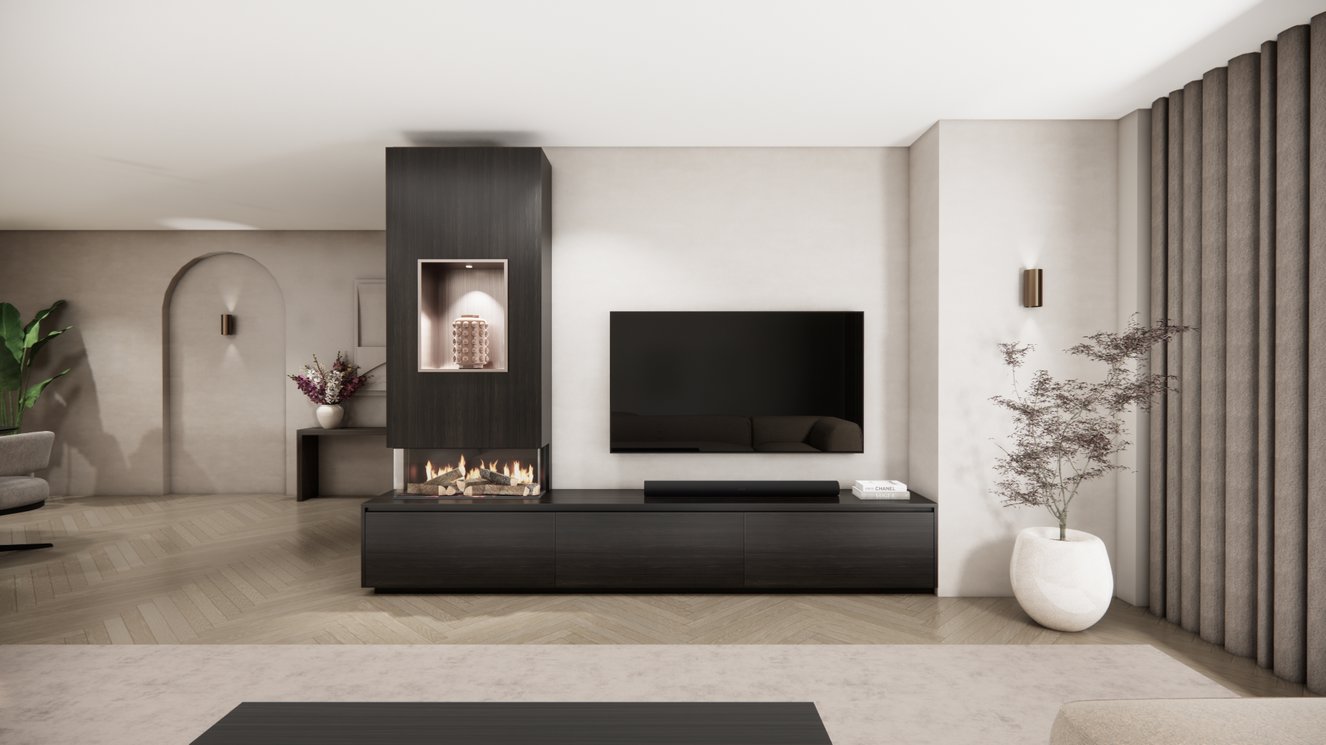 Tv-Meubel	Mason British	Fires	870 3-kleppen Chimney Grand