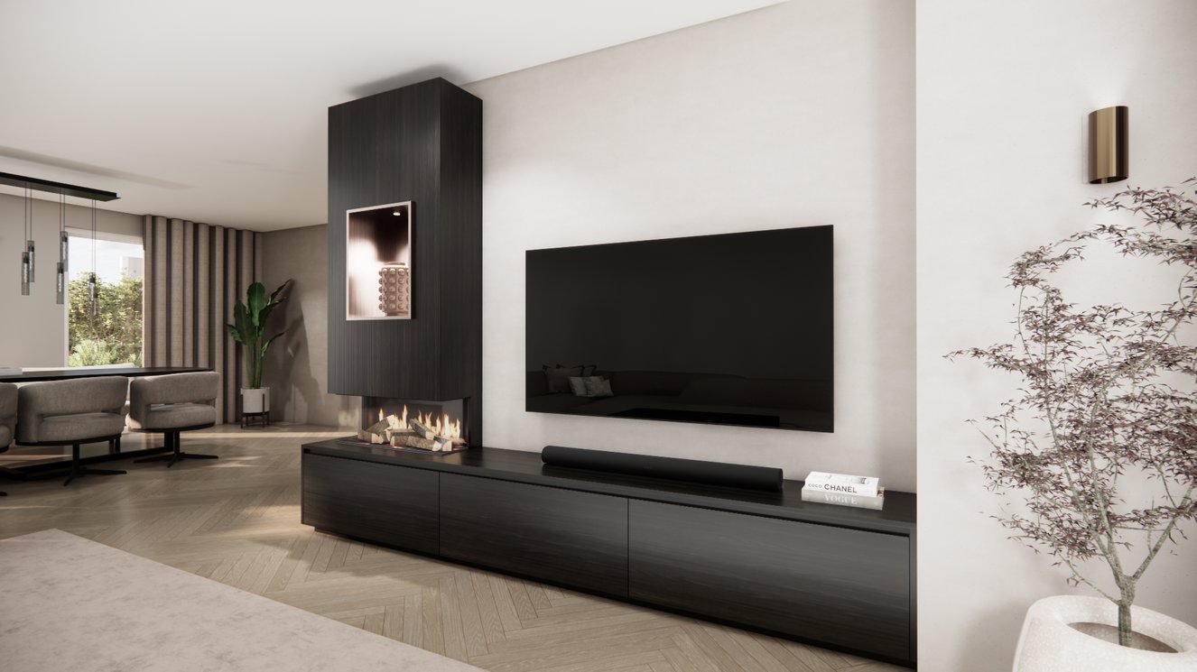 Tv-Meubel	Mason British	Fires	870 3-kleppen Chimney Grand