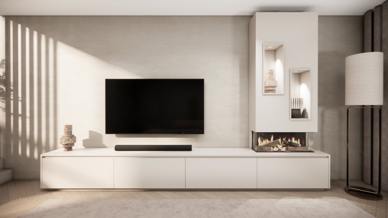 Tv-Meubel	Mason British	Fires	870 4-kleppen Chimney Majestic