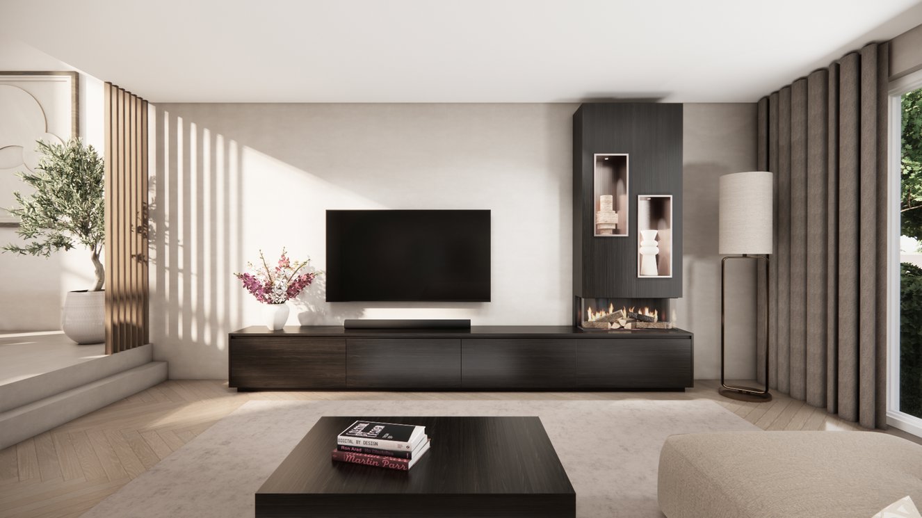 Tv-Meubel	Mason British	Fires	870 4-kleppen Chimney Majestic