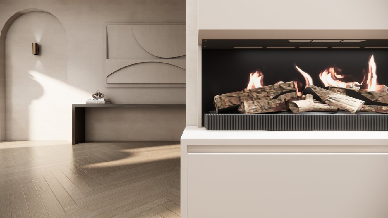 Tv-Meubel	Mason Kalfire	E55 4-kleppen Chimney Majestic