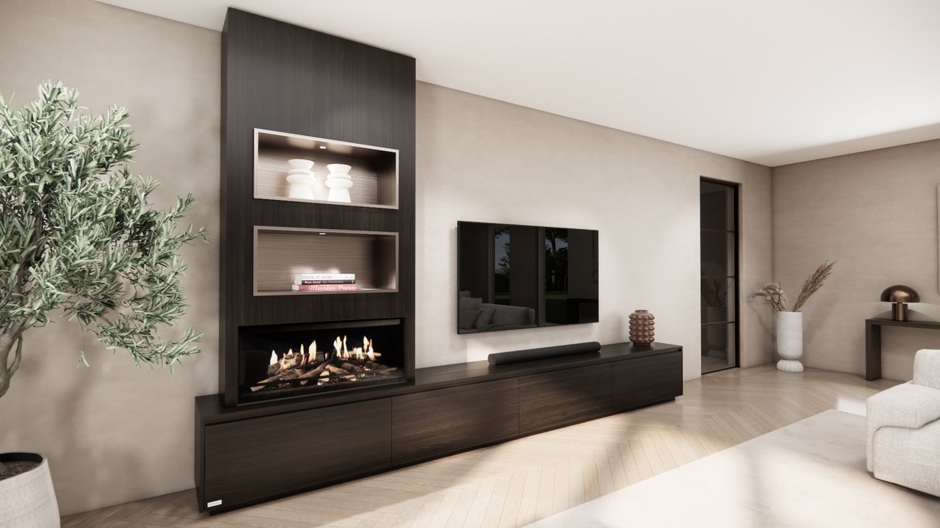 Tv-Meubel	Mason Kalfire	E-ONE	100F 4-kleppen Chimney Excellent