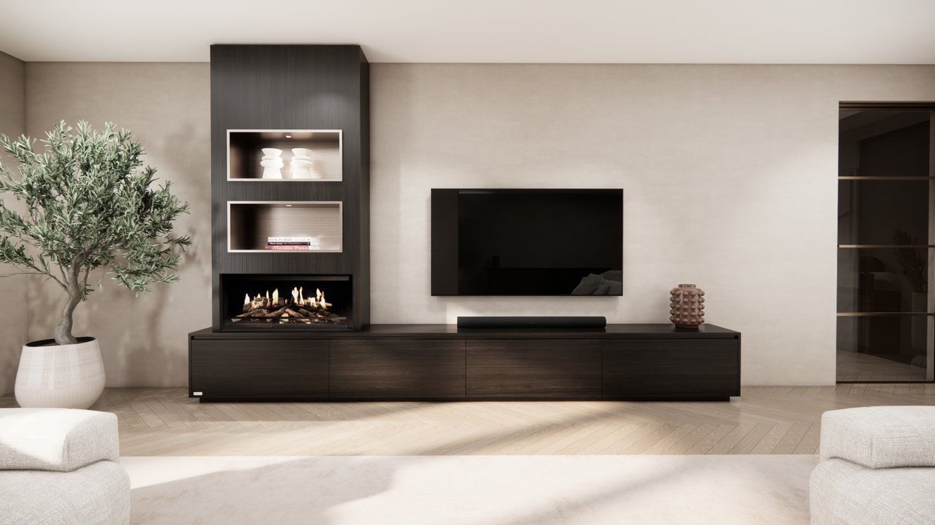 Tv-Meubel	Mason Kalfire	E-ONE	100F 4-kleppen Chimney Excellent