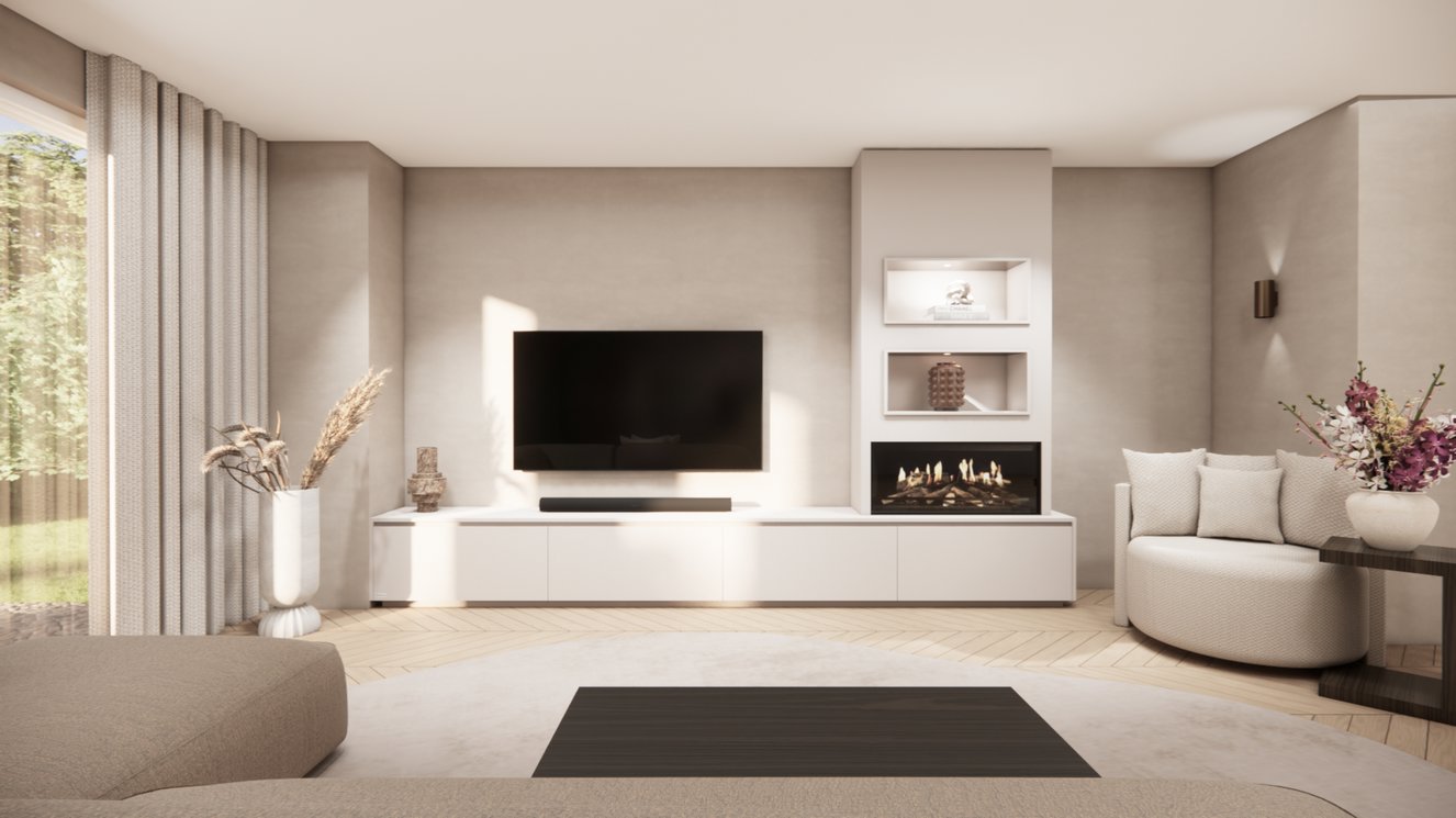 Tv-Meubel	Mason Kalfire	E-ONE	100F 4-kleppen Chimney Excellent