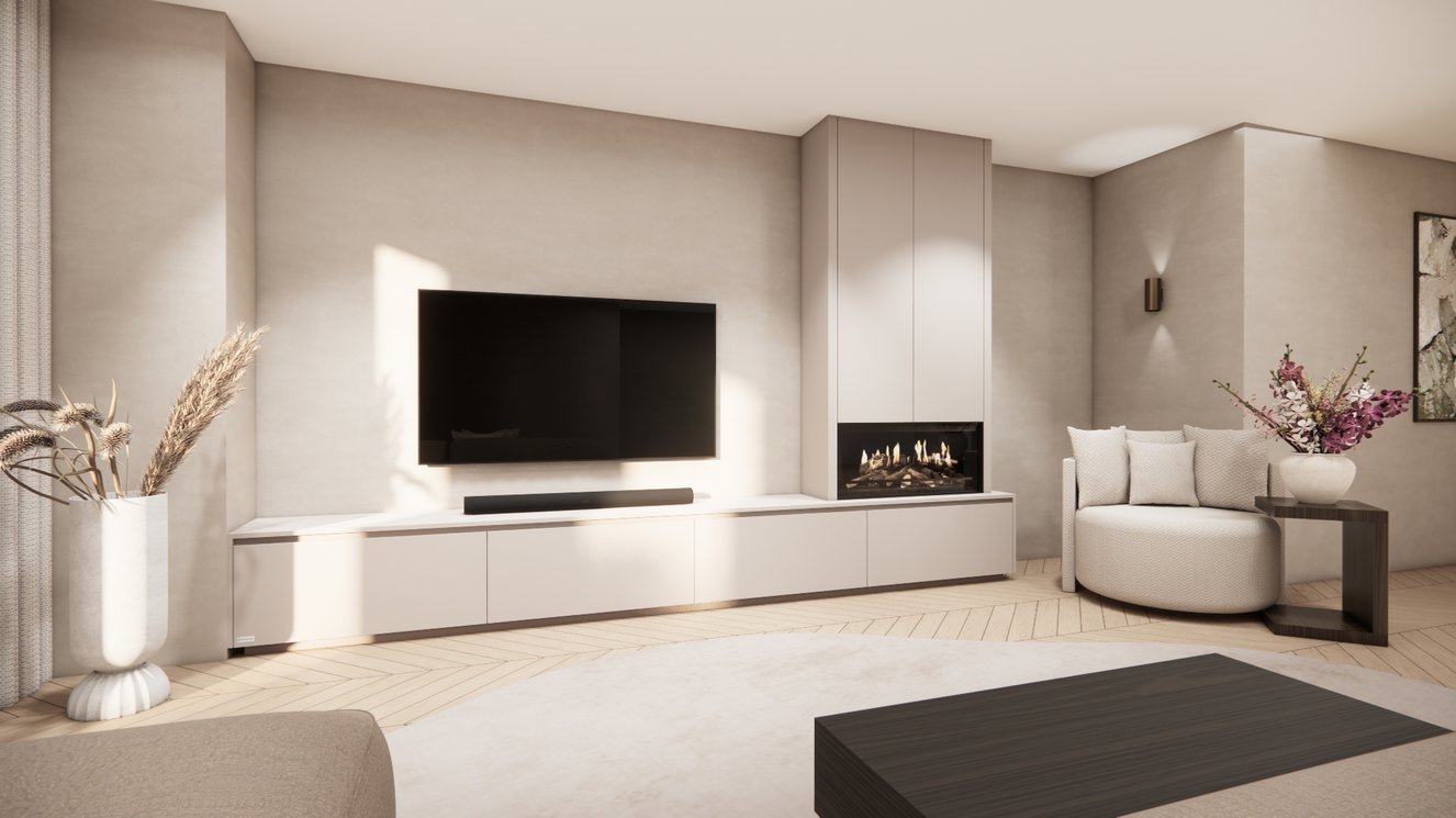 Tv-Meubel	Mason Kalfire	E-ONE	100F 4-kleppen Chimney Royal