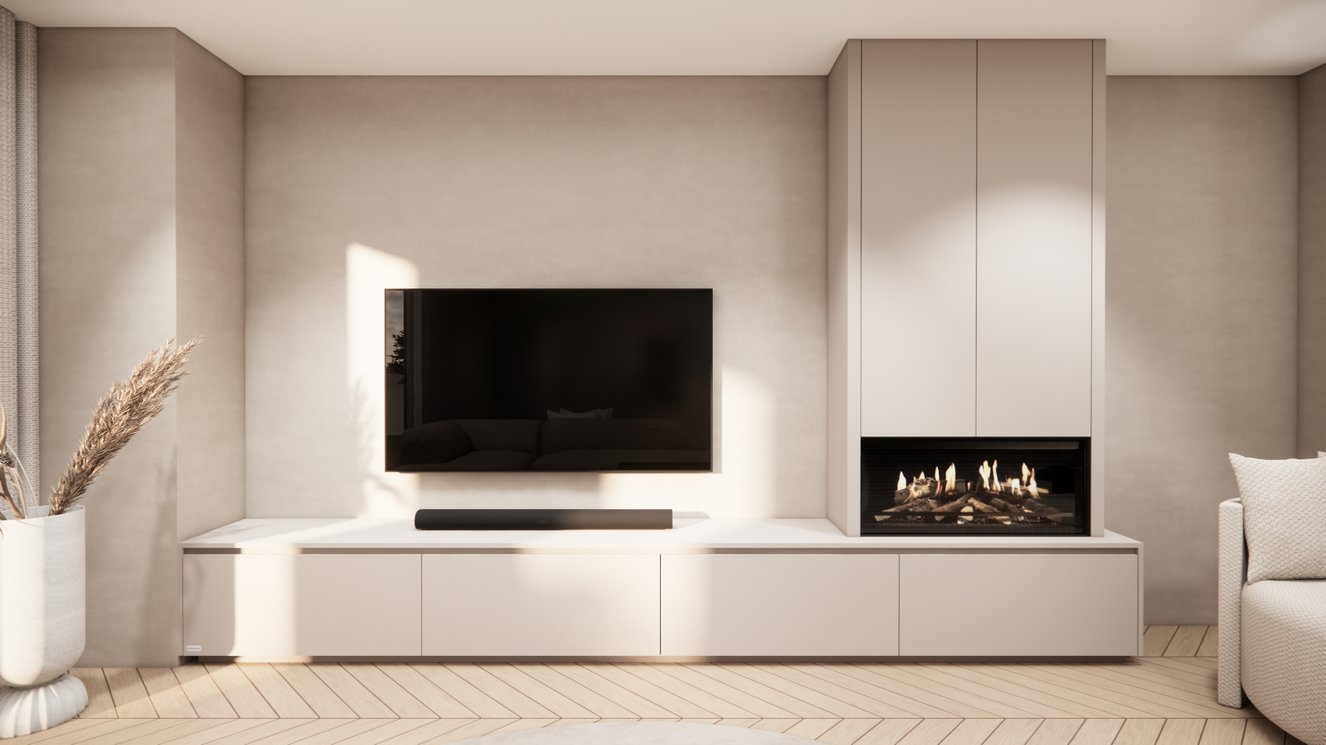 Tv-Meubel	Mason Kalfire	E-ONE	100F 4-kleppen Chimney Royal