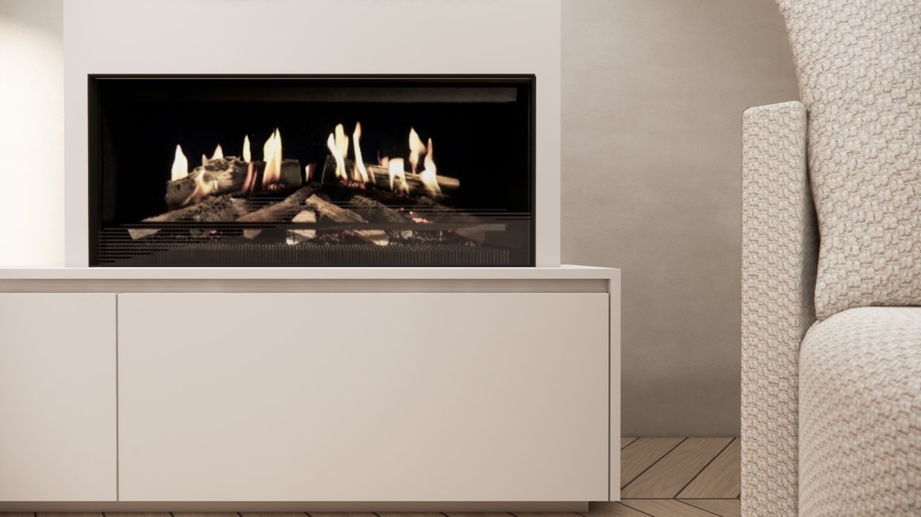 Tv-Meubel	Mason Kalfire	E-ONE	100F 4-kleppen Chimney Majestic