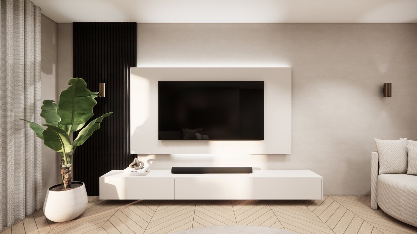 Melamine	Mat Tv-paneel