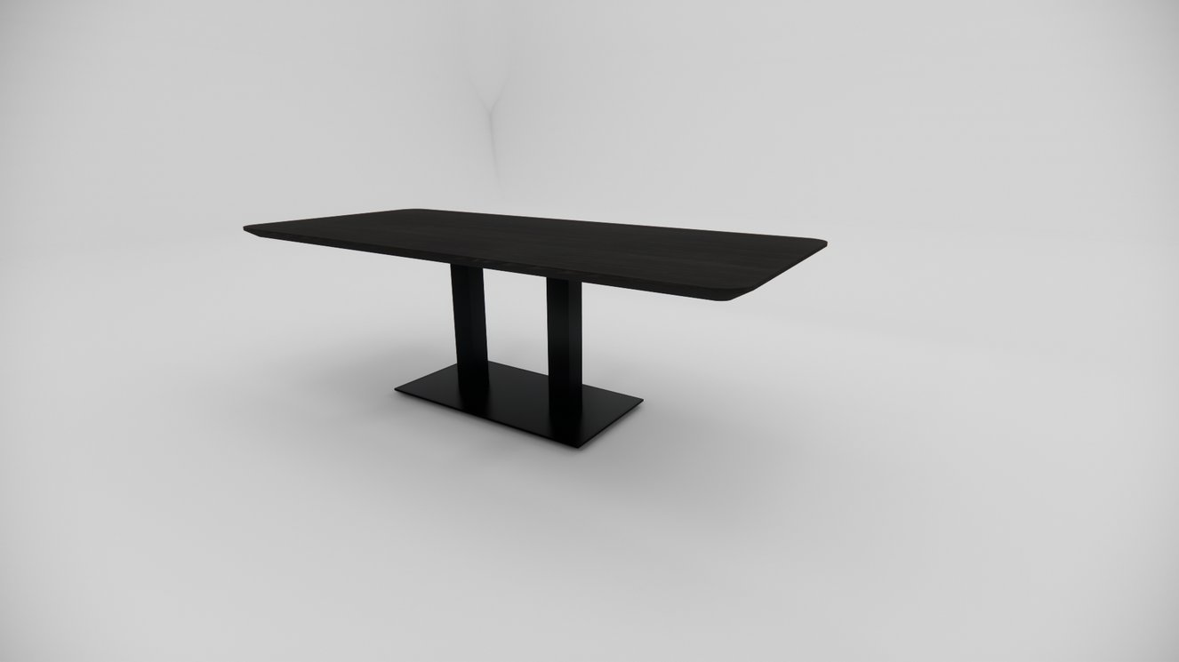 Caserta Eettafel  Rechthoekig Afgeronde Hoek Eiken