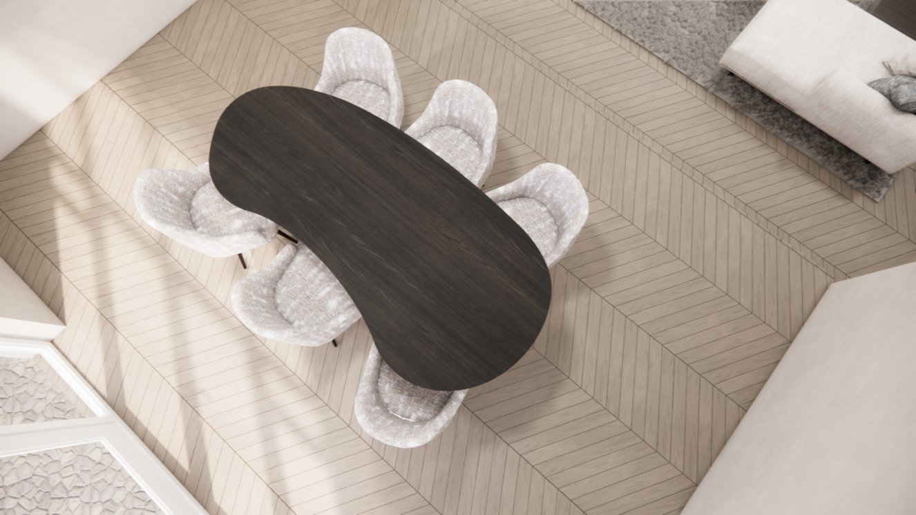 Palermo Massive 4-Round Eettafel Organisch Amaya Eiken