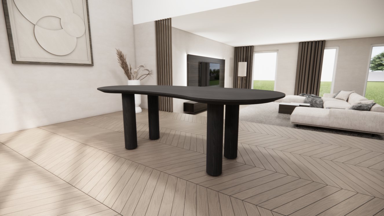 Palermo Massive 4-Round Eettafel Organisch Amaya Eiken