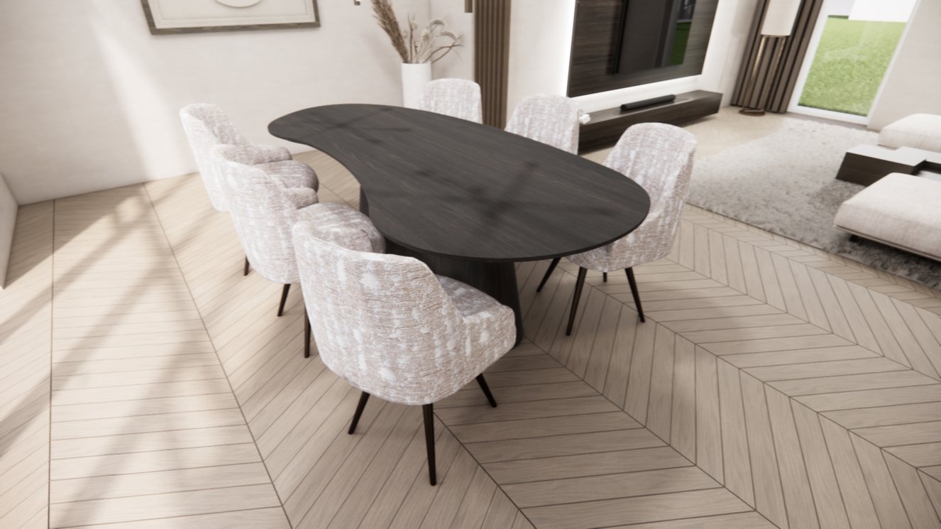 Reggio Wide Oval Eettafel Organisch Amaya Eiken