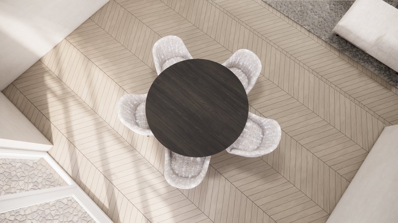 Reggio Cylinder Eettafel Rond Eiken