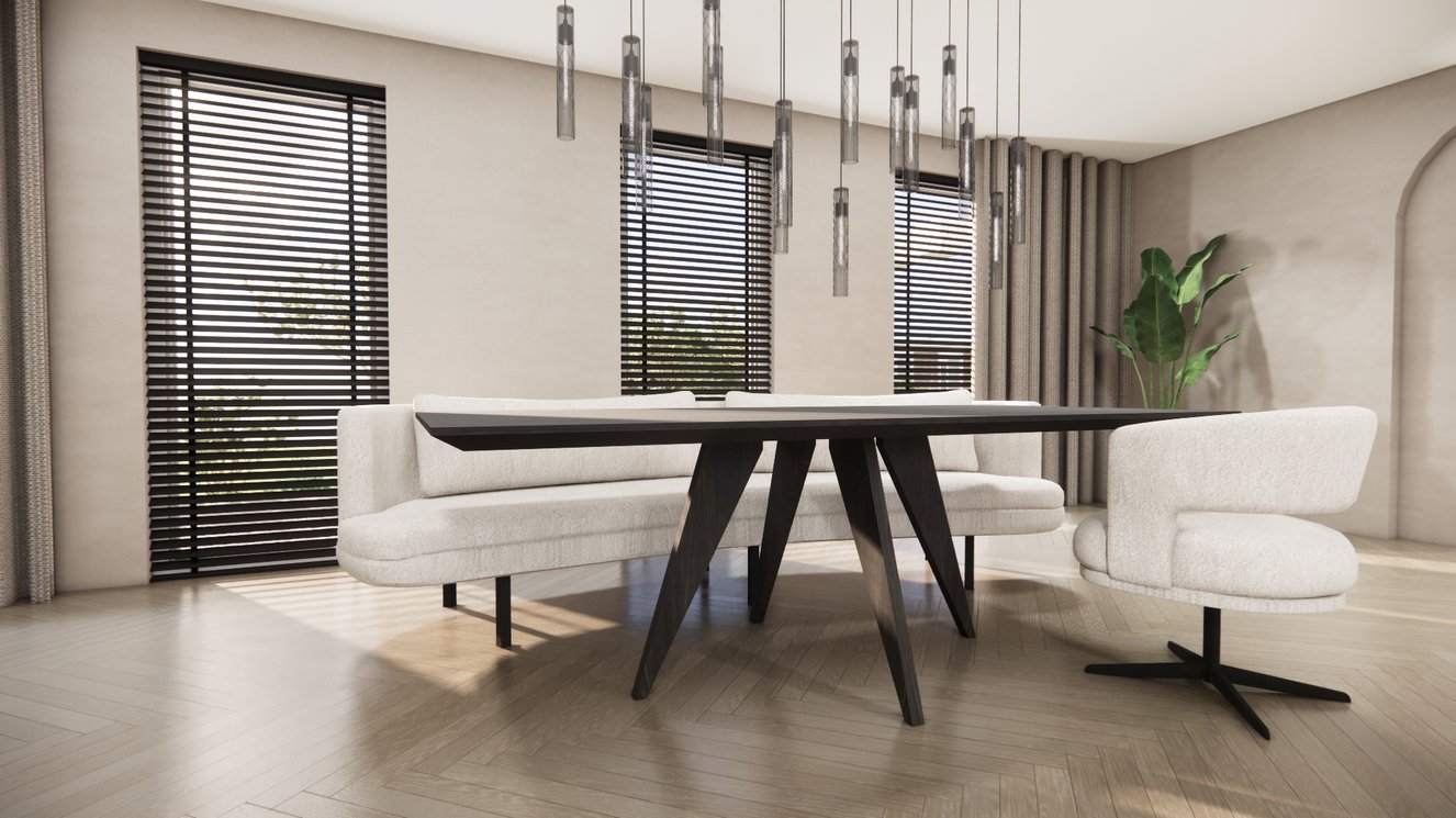 Matera 4-Taper Eettafel Rechthoek Eiken