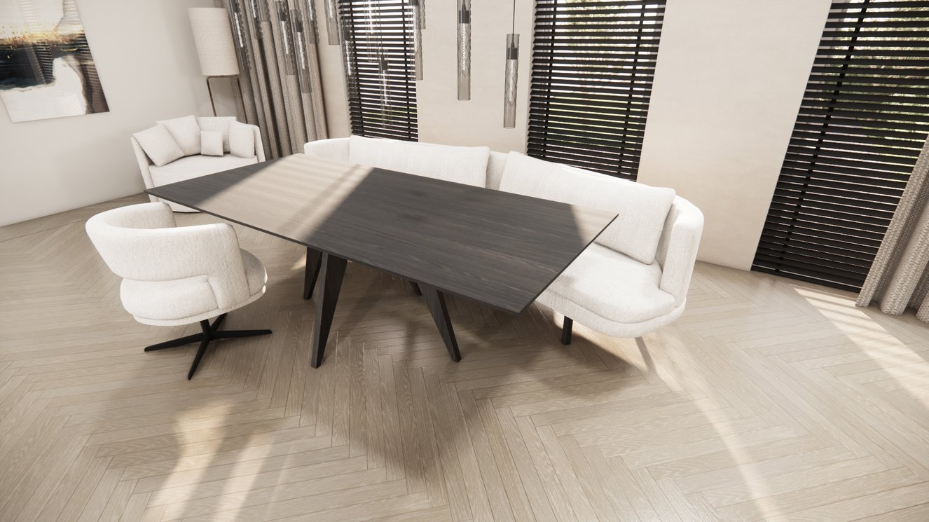 Matera 4-Taper Eettafel Rechthoek Eiken