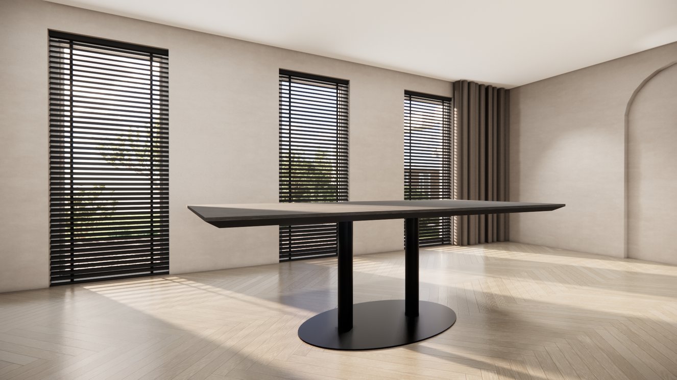 Sorrento Metal Eettafel Rechthoek Eiken