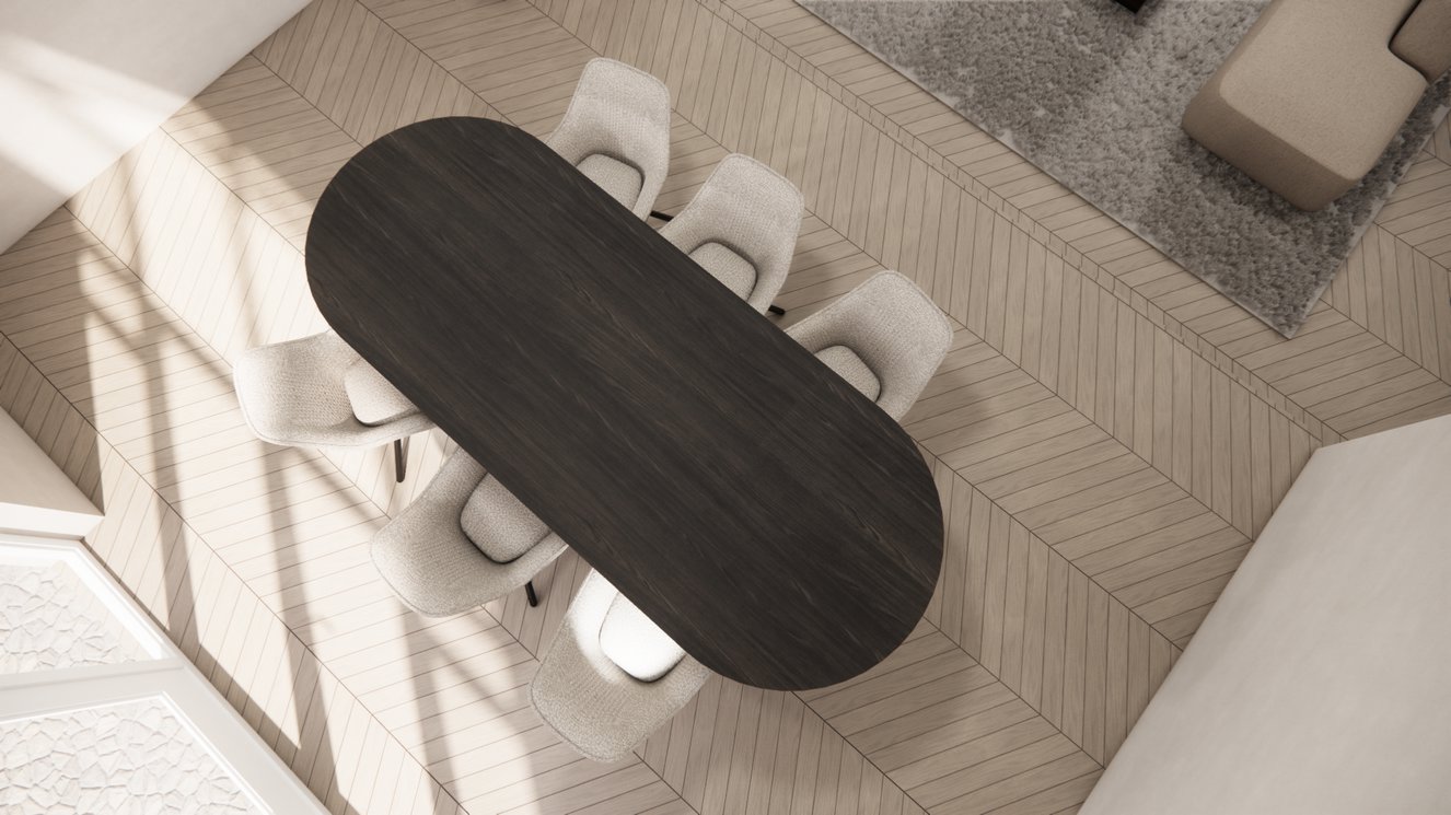 Reggio Double Cylinder Eettafel Pil Eiken