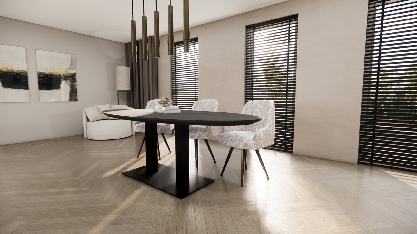 Caserta Eettafel Ovaal Eiken