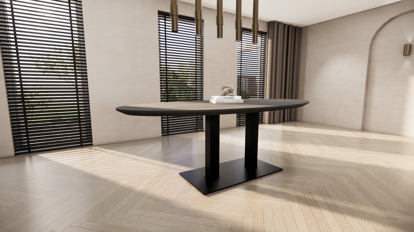 Caserta Eettafel Ovaal Eiken