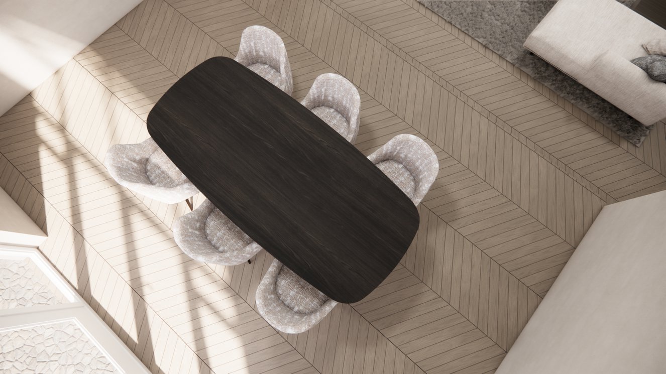 Messina Metal 4-Taper Eettafel Deens	Ovaal Eiken