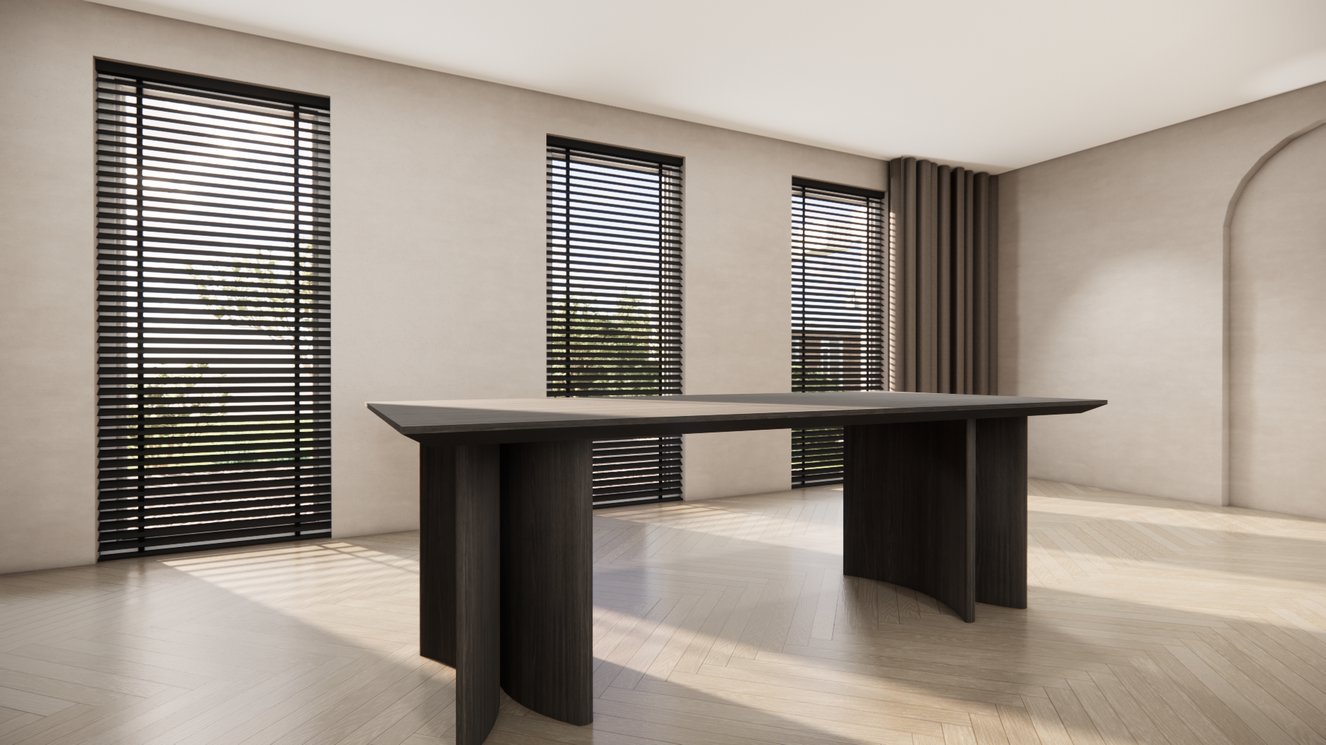 Demi Lune Halve Round Double 2 Eettafel Rechthoek Eiken