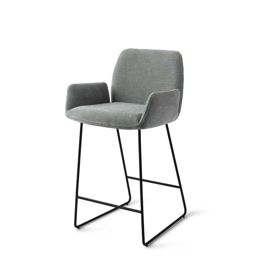 Misaki Blue Breezy Barkruk (L) Counter Slide Black