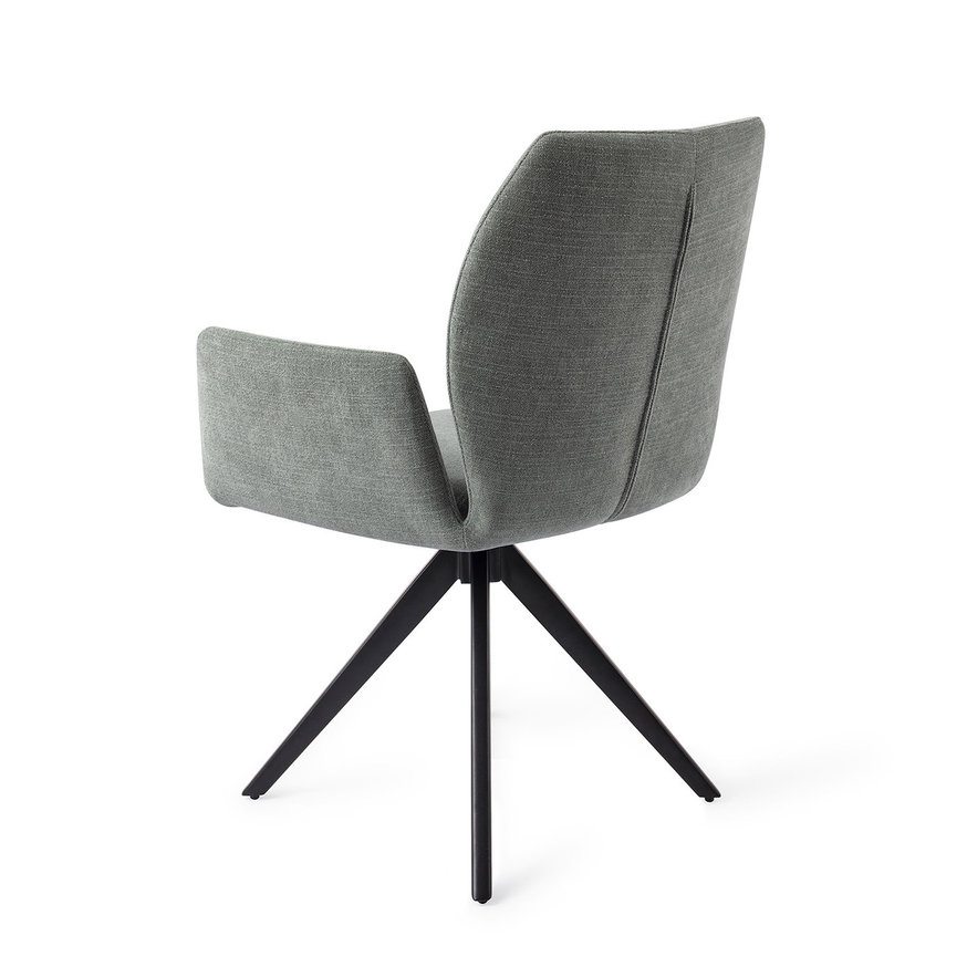 Misaki Breezy Blue Eetkamerstoel Turn Black