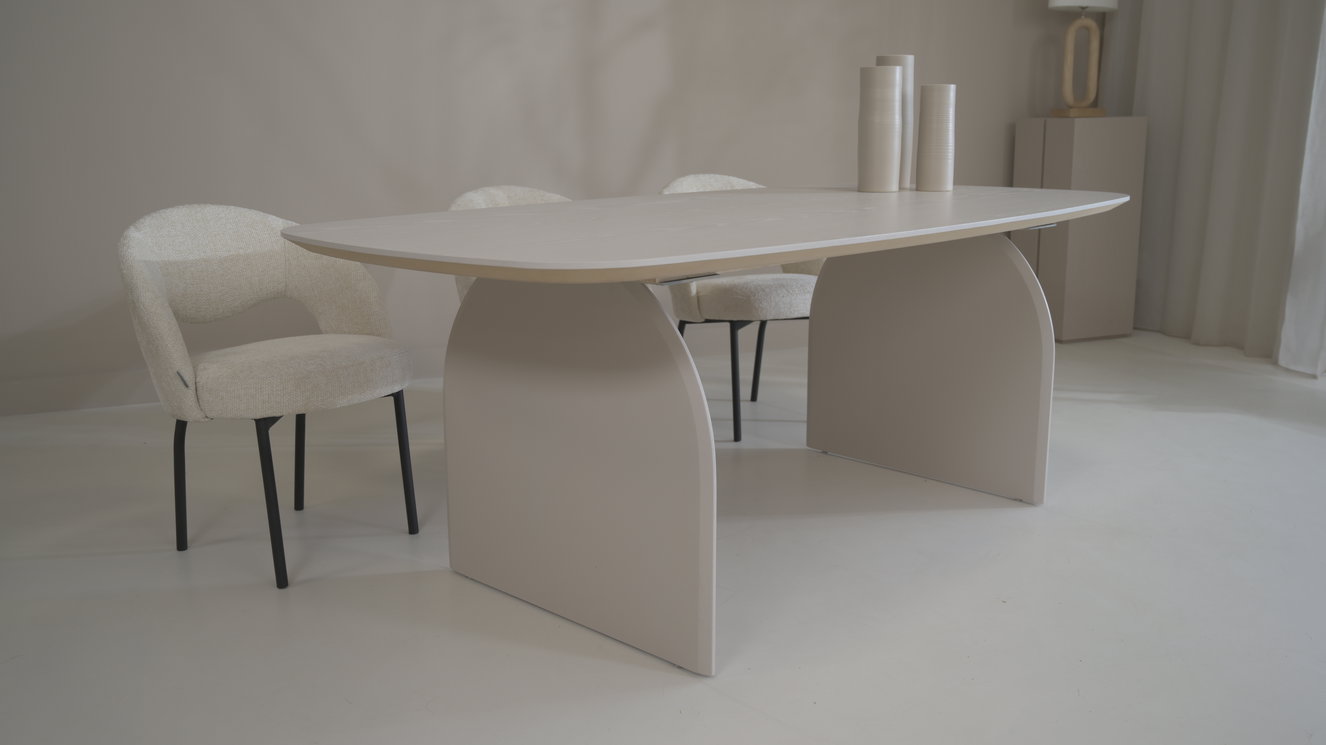 Trento Halve Round Eettafel Deens	Ovaal Eiken