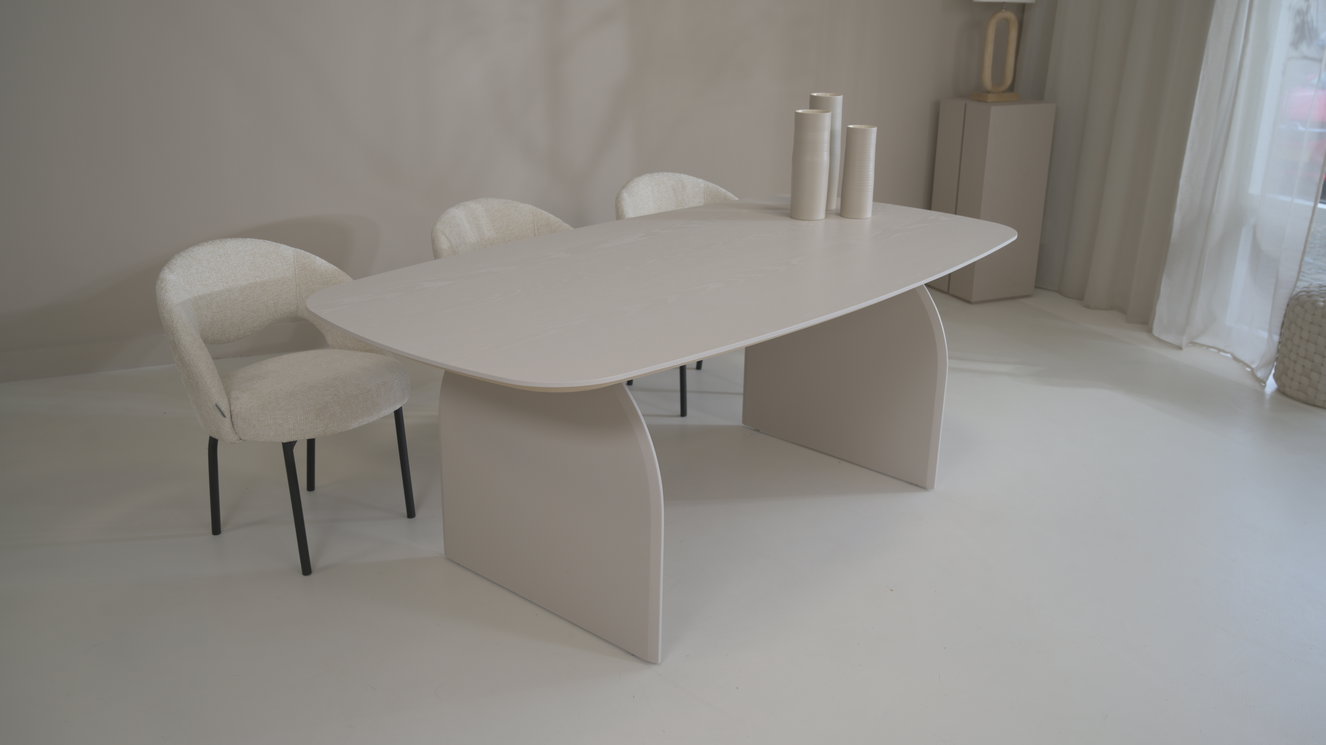 Trento Halve Round Eettafel Deens	Ovaal Eiken