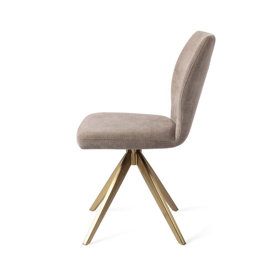 Ikata Mocha Mist Eetkamerstoel Turn Gold