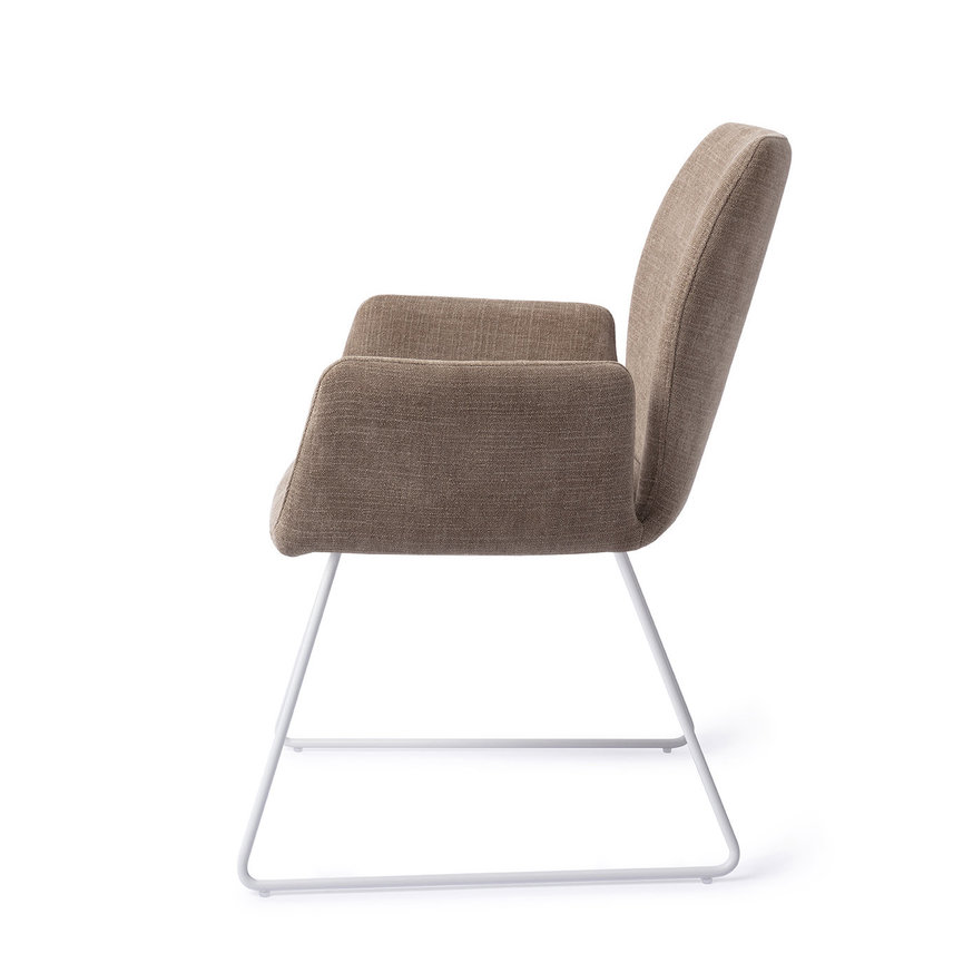 Misaki Mocha Mist Eetkamerstoel Slide White