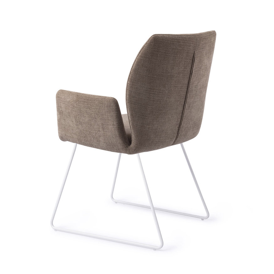 Misaki Mocha Mist Eetkamerstoel Slide White