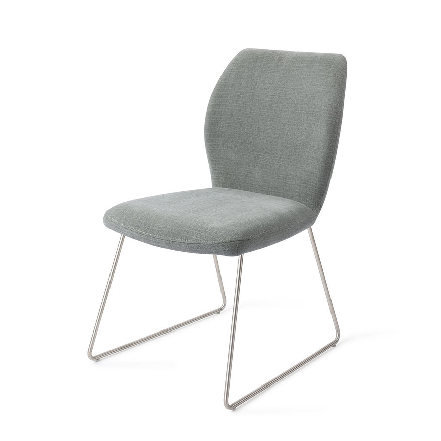 Ikata Breezy Blue Eetkamerstoel Slide Steel