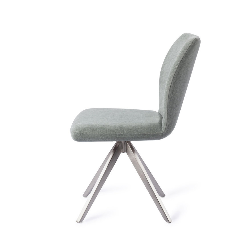 Ikata Breezy Blue Eetkamerstoel Turn Steel