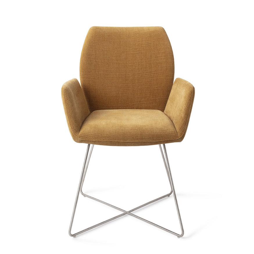 Misaki Honey Harvest Eetkamerstoel Cross Steel