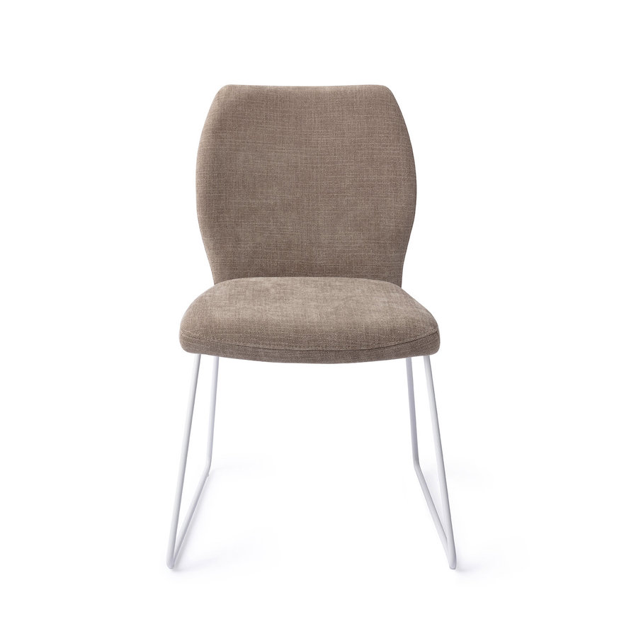 Ikata Mocha Mist Eetkamerstoel Slide White