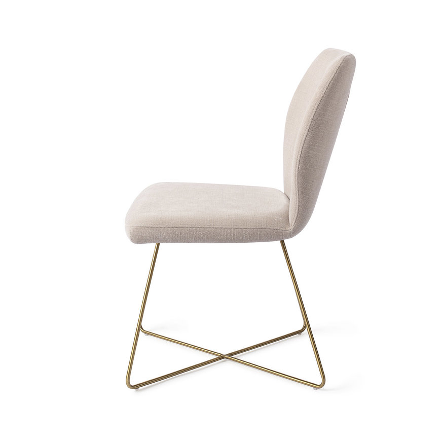 Ikata Sand Strand Eetkamerstoel Cross Gold