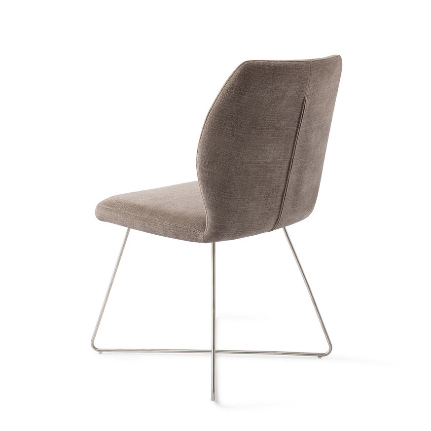 Ikata Mocha Mist Eetkamerstoel Cross Steel