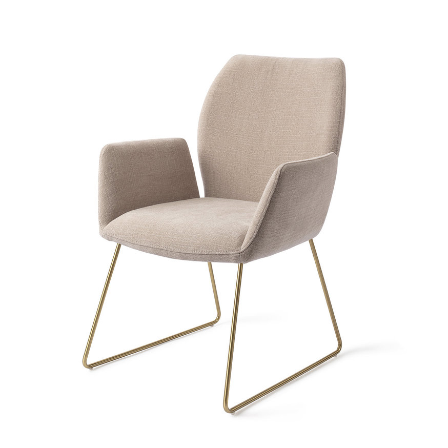 Misaki Sand Strand Eetkamerstoel Slide Gold