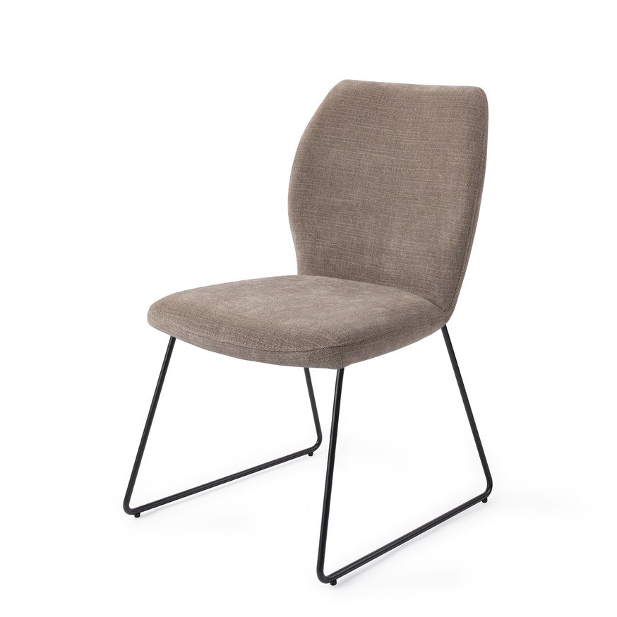 Ikata Mocha Mist Eetkamerstoel Slide Black