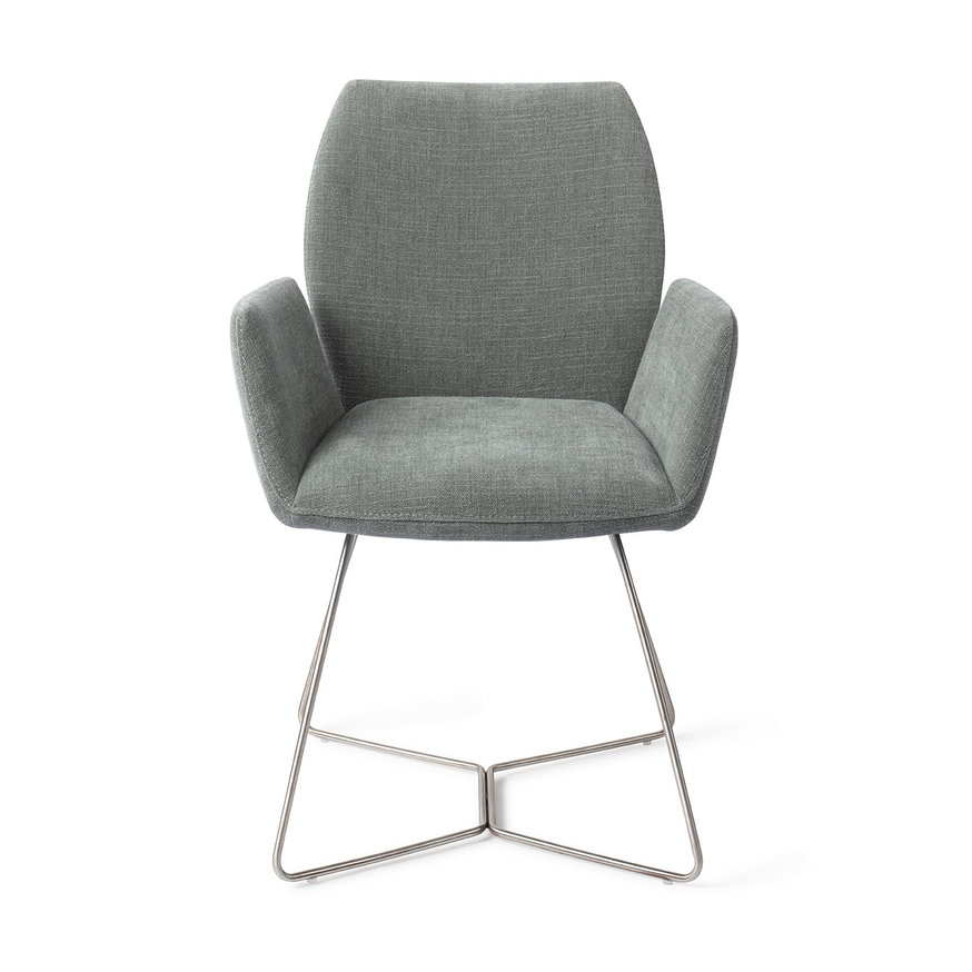 Misaki Breezy Blue Eetkamerstoel Beehive Steel