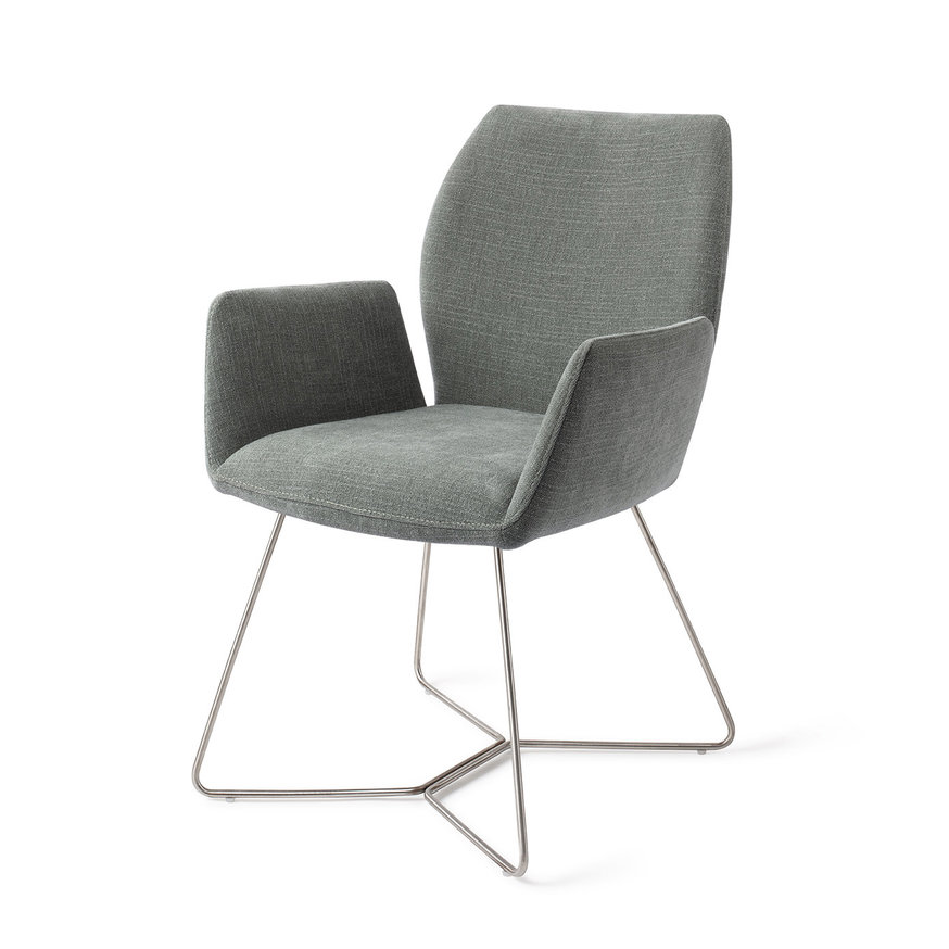 Misaki Breezy Blue Eetkamerstoel Beehive Steel