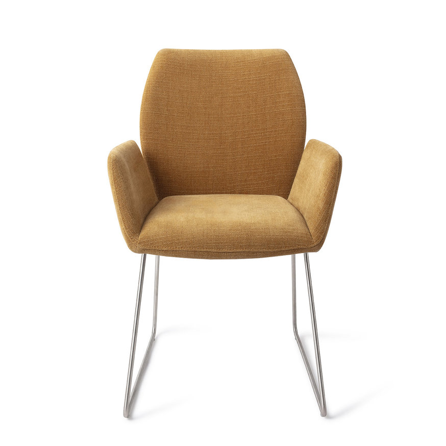 Misaki Honey Harvest Eetkamerstoel Slide Steel