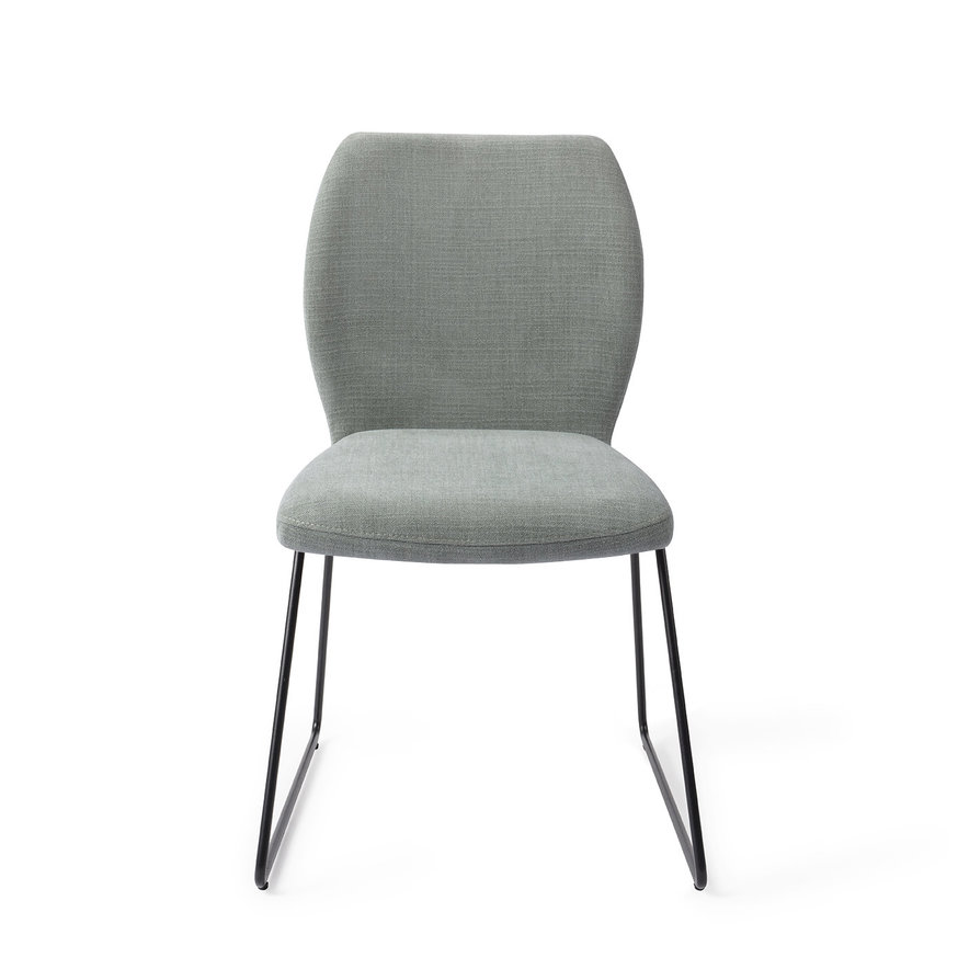 Ikata Breezy Blue Eetkamerstoel Slide Black