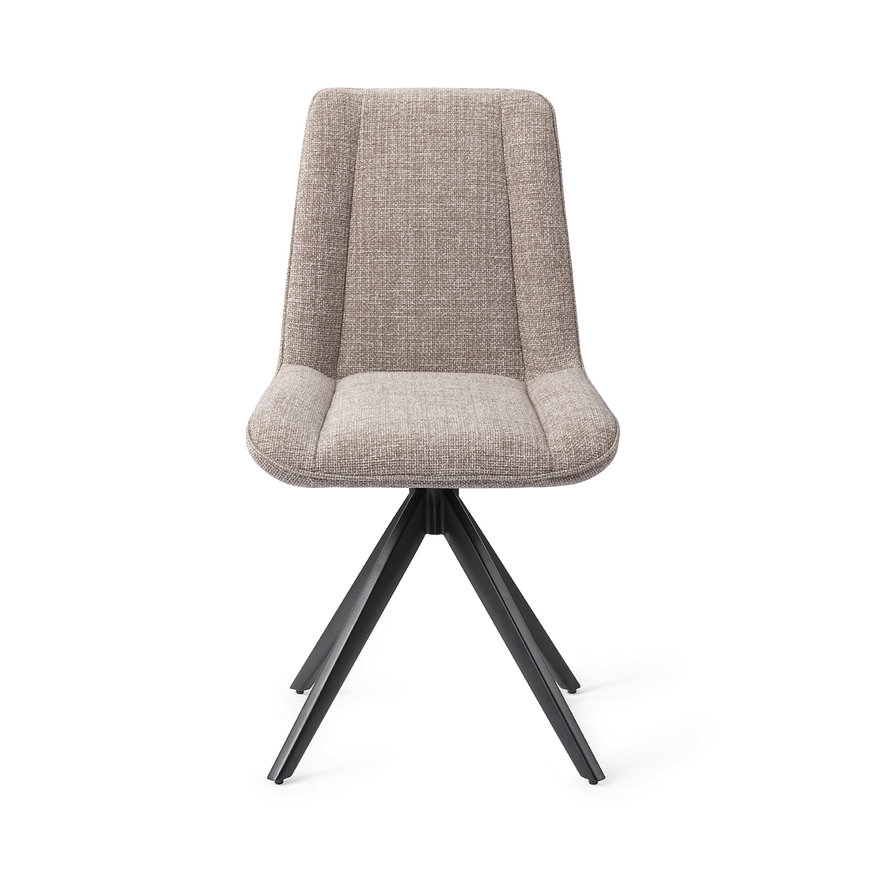 Umedo Grainy Greige Eetkamerstoel Turn Black