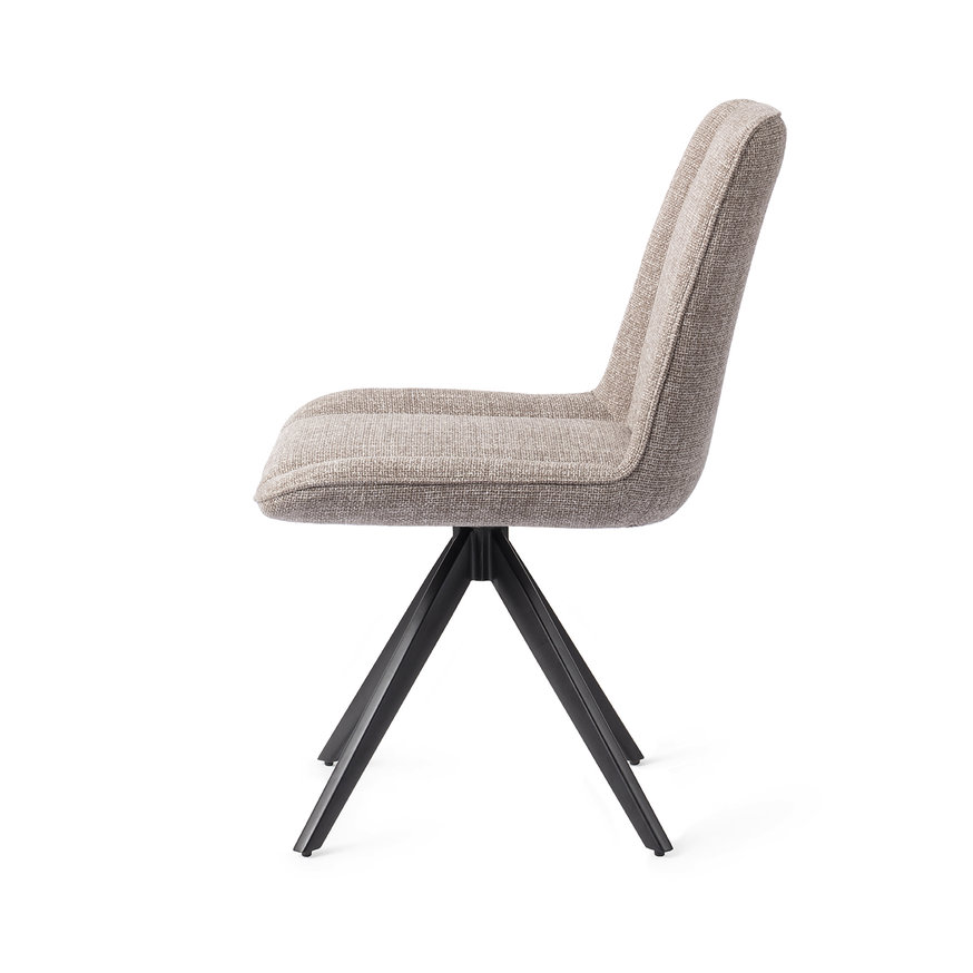 Umedo Grainy Greige Eetkamerstoel Turn Black