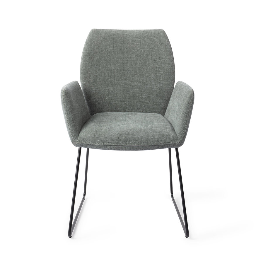 Misaki Breezy Blue Eetkamerstoel Slide Black