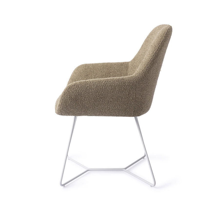 Kushi Moss Meadow Eetkamerstoel Beehive White