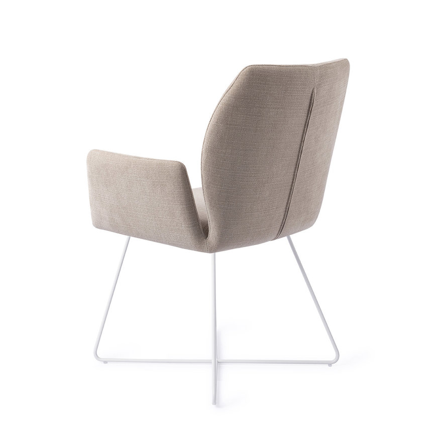 Misaki Sand Strand Eetkamerstoel Cross White